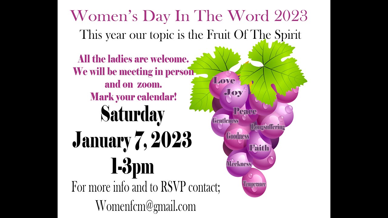 Fruit Of The Spirit Theme for Women's Day In The Word 2023
